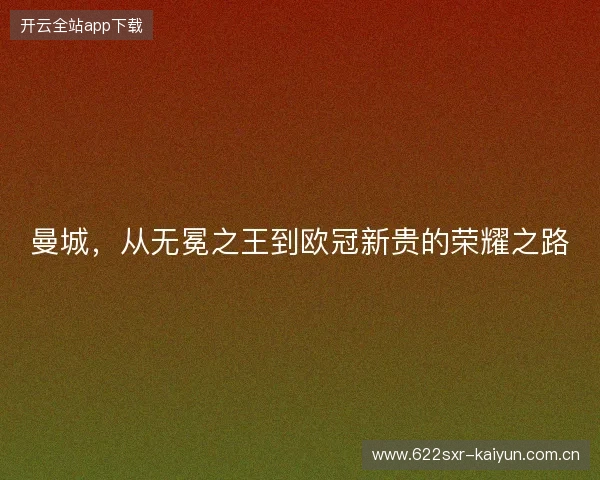 曼城，从无冕之王到欧冠新贵的荣耀之路